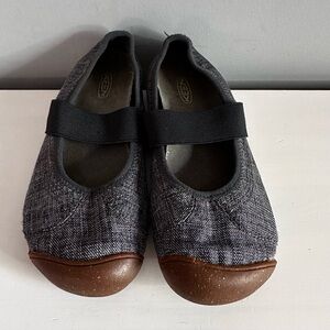 KEEN - Women’s, Sienna, Mary Jane Shoes, Canvas, Dark Grey, Elastic Strap, Sz 7
